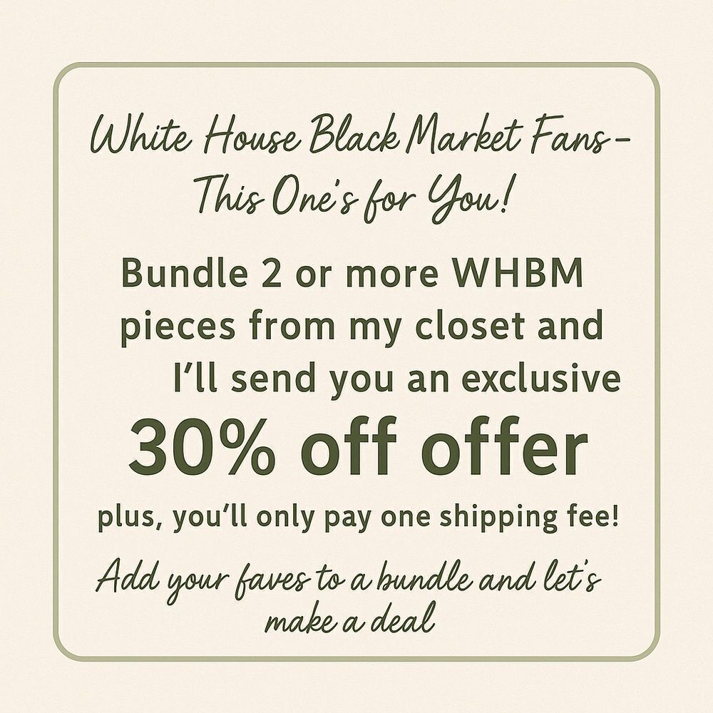 🖤 WHBM Bundle Deal – 30% Off When You Buy 2+